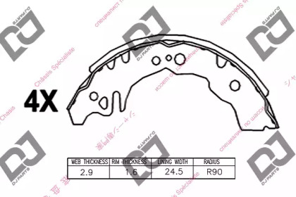 Комлект тормозных накладок DJ PARTS BS1085